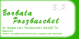 borbala poszbuschel business card